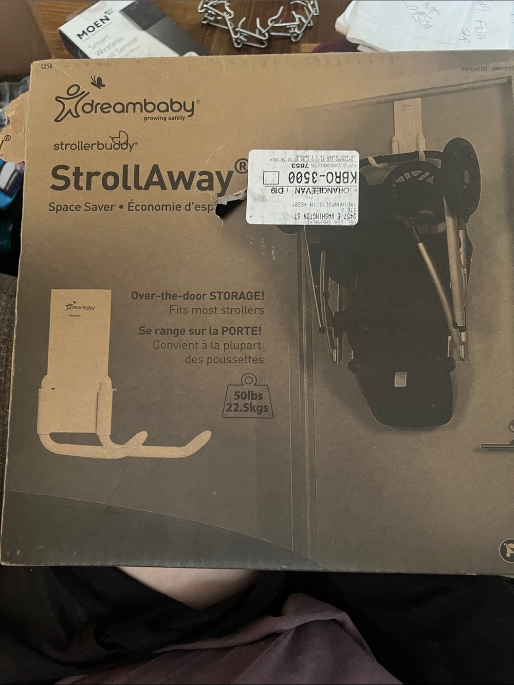Dreambaby StrollAway Over-the-Door Stroller Storage Hook - B